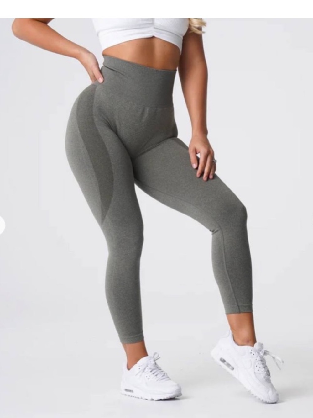 NVGTN High-Waist Sculpting Leggings - Charcoal Gray